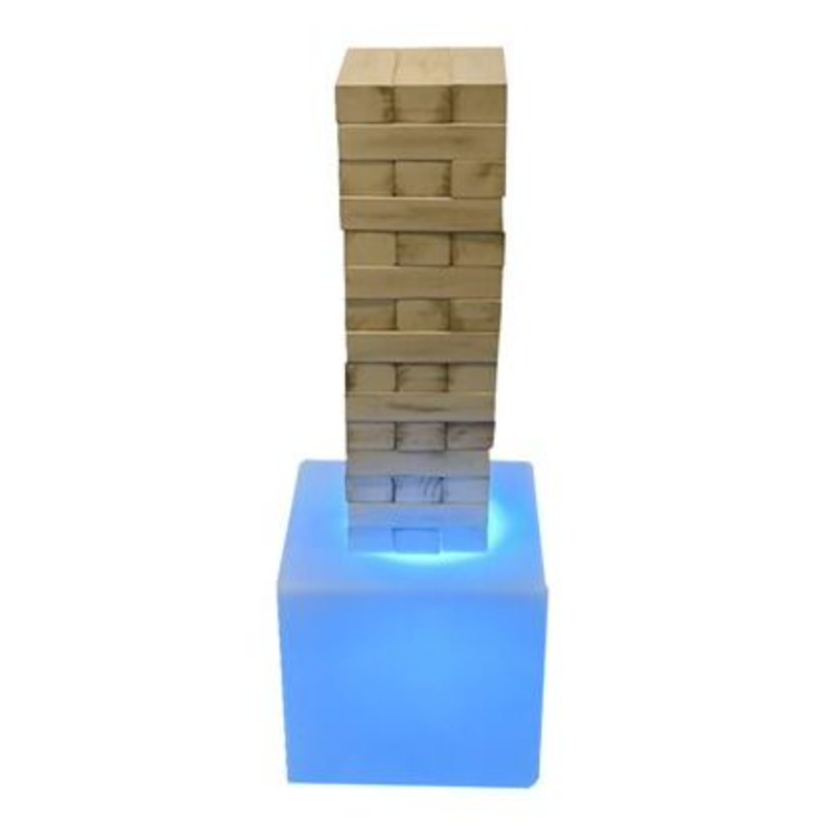 Giant Jenga with LED table