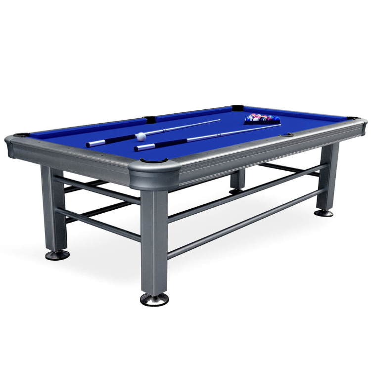 Blue pool table