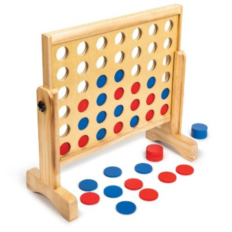 wooden giant connect 4 game