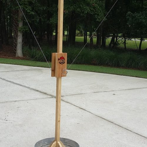 Hook and ring toss game