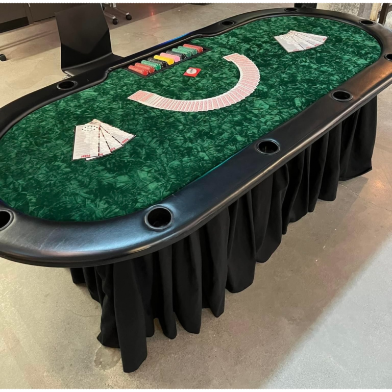 poker table rental des moines ia