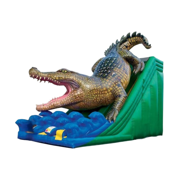 Two Lane Inflatable Gator Slide
