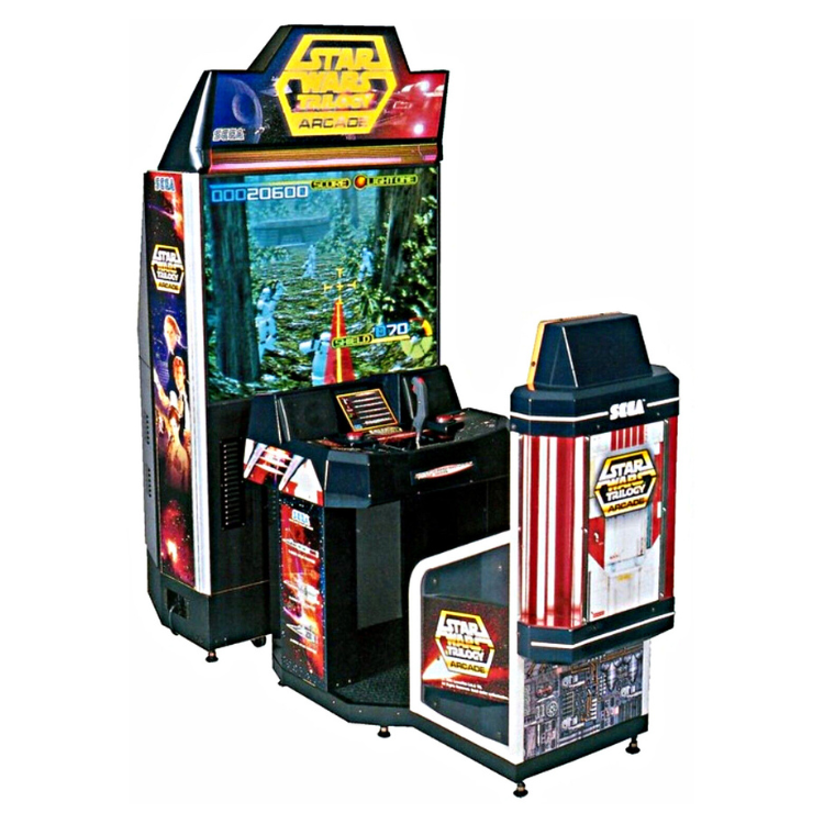 Star Wars trilogy arcade with seat