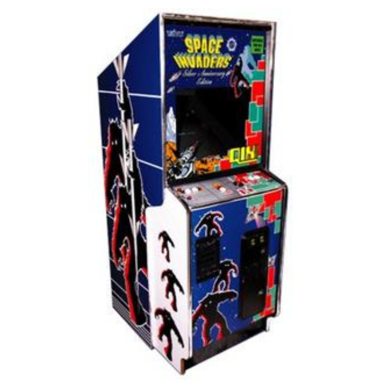 space invaders and qix arcade machine