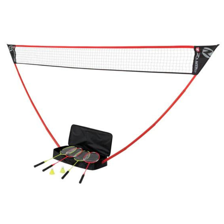 portable badminton net and rackets