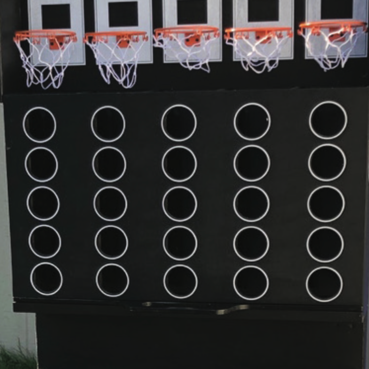 Giant basketball connect four game