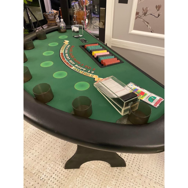 blackjack tables for rent